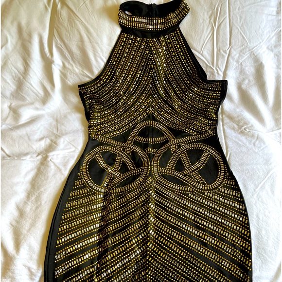NWOT 🎂Birthday Sexy dress in Gold - Picture 1 of 10